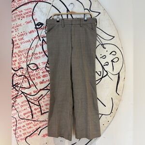 Vintage 80s St Michael Houndstooth Flared Trousers 32x31
